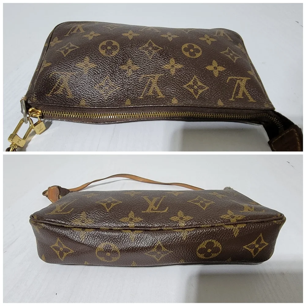 LOUIS VUITTON Monogram Pochette Accessoires Brown